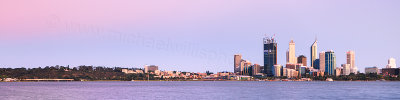 Perth and the Swan River at Sunrise, 31st October 2011