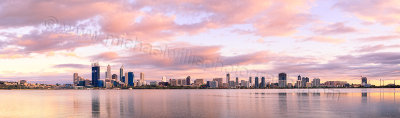Perth and the Swan River at Sunrise, 7th December 2011