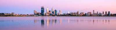 Perth and the Swan River at Sunrise, 8th December 2011