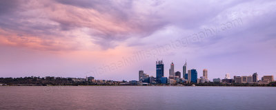 Perth and the Swan River at Sunrise, 12th December 2011