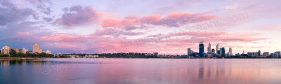 Perth and the Swan River at Sunrise, 13th December 2011