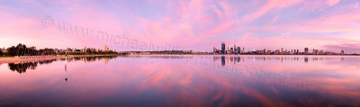 Perth and the Swan River at Sunrise, 19th December 2011
