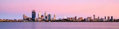 Perth and the Swan River at Sunrise, 20th December 2011