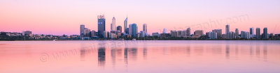 Perth and the Swan River at Sunrise, 22nd December 2011