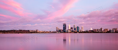 Perth and the Swan River at Sunrise, 23rd December 2011