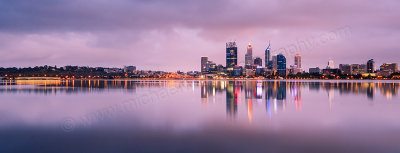 Perth and the Swan River at Sunrise, 31st December 2011