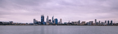Perth and the Swan River at Sunrise, 1st January 2012