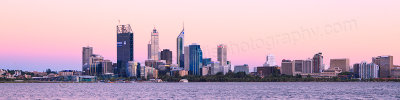 Perth and the Swan River at Sunrise, 14th January 2012