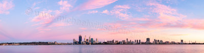 Perth and the Swan River at Sunrise, 23rd January 2012