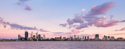 Perth and the Swan River at Sunrise, 25th January 2012