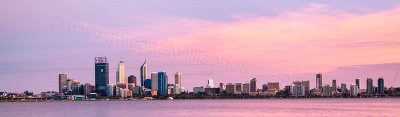 Perth and the Swan River at Sunrise, 29th January 2012