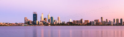 Perth and the Swan River at Sunrise, 7th February 2012