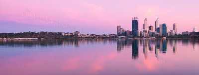 Perth and the Swan River at Sunrise, 12th March 2012