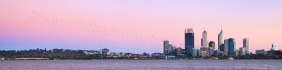 Perth and the Swan River at Sunrise, 14th March 2012