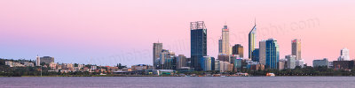 Perth and the Swan River at Sunrise, 21st March 2012