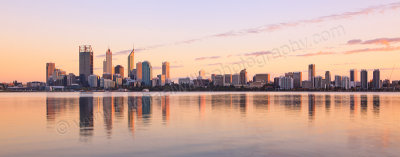 Perth and the Swan River at Sunrise, 26th March 2012