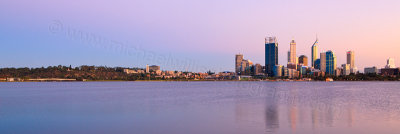 Perth and the Swan River at Sunrise, 27th March 2012