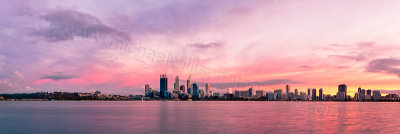 Perth and the Swan River at Sunrise, 1st April 2012