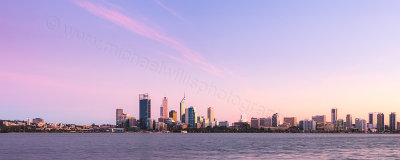 Perth and the Swan River at Sunrise, 11th April 2012