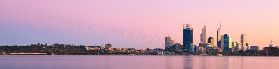 Perth and the Swan River at Sunrise, 26th April 2012