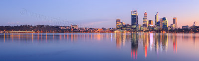Perth and the Swan River at Sunrise, 18th May 2012