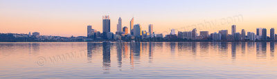 Perth and the Swan River at Sunrise, 2nd June 2012