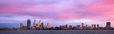 Perth and the Swan River at Sunrise, 6th June 2012