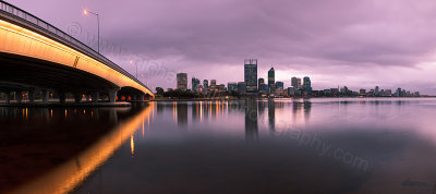 Perth and the Swan River at Sunrise, 14th August 2012