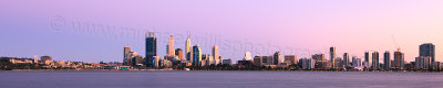 Perth and the Swan River at Sunrise, 6th October 2012