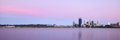 Perth and the Swan River at Sunrise, 12th November 2012