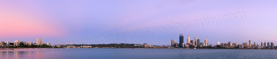 Perth and the Swan River at Sunrise, 6th February 2013