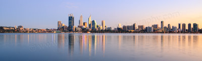 Perth and the Swan River at Sunrise, 2nd April 2013