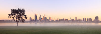 Perth and the Swan River at Sunrise, 3rd May 2013