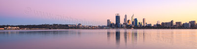 Perth and the Swan River at Sunrise, 7th July 2013