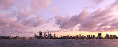Perth and the Swan River at Sunrise, 14th July 2013