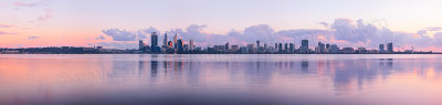 Perth and the Swan River at Sunrise, 1st August 2013