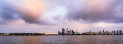 Perth and The Swan River at Sunrise, 12th August 2013