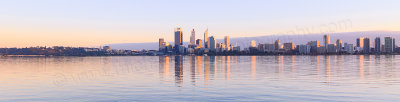 Perth and the Swan River at Sunrise, 21st August 2013