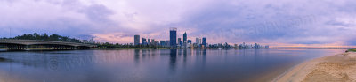 Perth and the Swan River at Sunrise, 25th August 2013