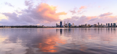Perth and the Swan River at Sunrise, 30th September 2013