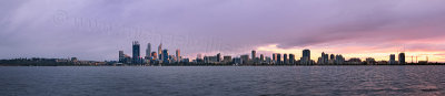Perth and the Swan River at Sunrise, 5th October 2013