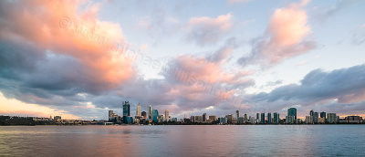 Perth and the Swan River at Sunrise, 11th October 2013