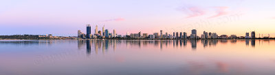Perth and the Swan River at Sunrise, 14th October 2013