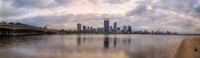 Perth and the Swan River at Sunrise, 19th October 2013