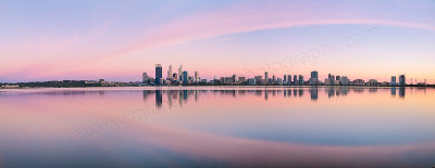 Perth and the Swan River at Sunrise, 25th October 2013