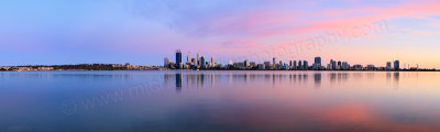 Perth and the Swan River at Sunrise, 26th November 2013