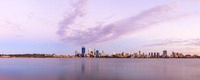 Perth and the Swan River at Sunrise, 1st February 2014