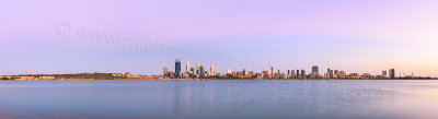 Perth and the Swan River at Sunrise, 2nd February 2014