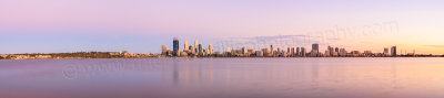 Perth and the Swan River at Sunrise, 18th February 2014