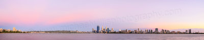 Perth and the Swan River at Sunrise, 21st February 2014